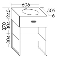 Burgbad Coco Комплект напольной мебели 60x50x87 см, цвет: белый
