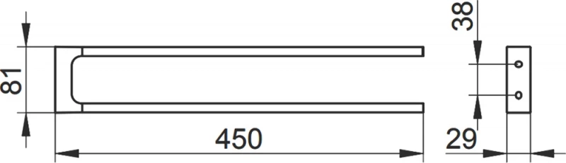 Полотенцедержатель Keuco Edition 11 11118010000 хром