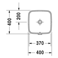 Duravit DuraStyle Раковина 37х37 см, без отв., цвет: белый