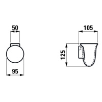 Laufen New Classic Стакан подвесной для щеток 95х105х125 мм, керамический , в компл с крепежами, цвет: белый глянцевый