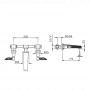 Nicolazzi Liberty Смеситель для раковины настенный, на 3 отв, излив: 177мм, цвет: хром