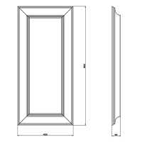 Gessi Eleganza Зеркало настенное 42х90см в белой раме