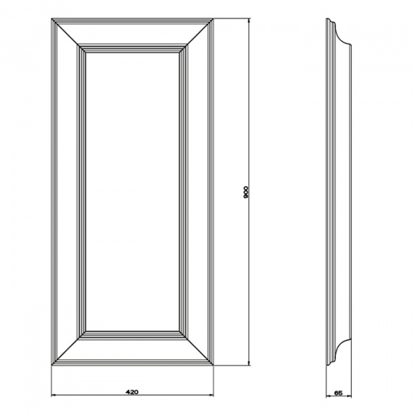 Gessi Eleganza Зеркало настенное 42х90см в белой раме