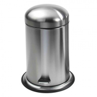 Decor Walther TE 30 Ведро 17xh31см, с педалью и крышкой, напольное, цвет: сталь матовая