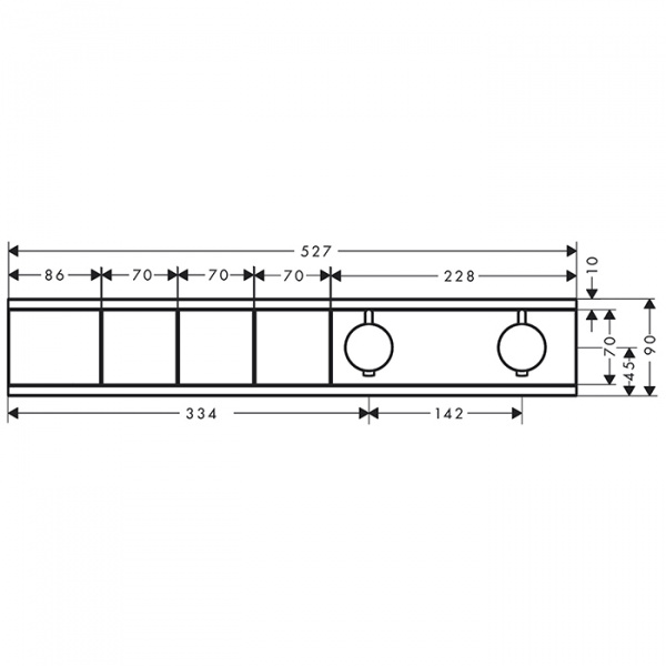 Hansgrohe RainSelect Термостат для душа, 3 источника, внешняя часть, цвет: хром