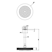 Gessi Inciso Верхний душ Ø20 см, потолочный, цвет: хром