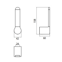 EMCO Fino Держатель запасного рулона, вертикальный, подвесной, цвет: хром