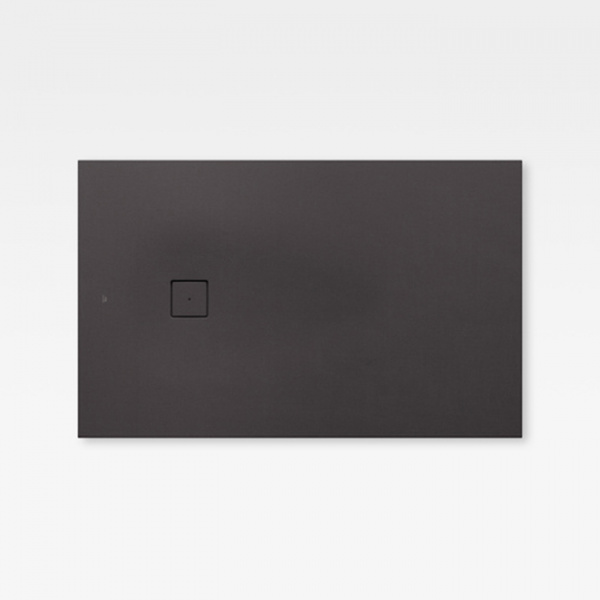 Armani Roca Baia Душевой поддон 160х100х3.1см с боковым сливом, с anti-slip, мат-л: Stonex, цвет: dark metallic