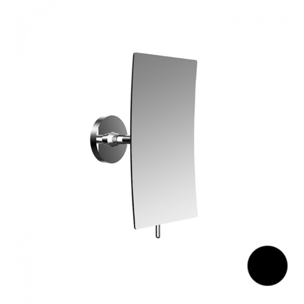 EMCO Pure Зеркало косметическое, 208x132мм, одинарный, 3x кратное увеличение, подвесной, цвет: черный