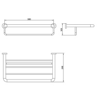 Полочка подвесная для полотенец Bongio Brasil&Hotelerie, цвет: хром