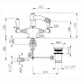 Nicolazzi P.M.Blanc Смеситель для биде с 2мя ручками, на 1 отв., с донным клапаном, излив 127мм, цвет: тёмная бронза