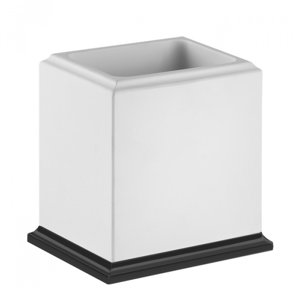 Gessi Eleganza Стакан настольный, цвет: черный металлик/белый