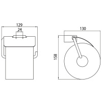 Emco Trend Держатель туалетной бумаги, (круглый стержень), подвесной, цвет: хром