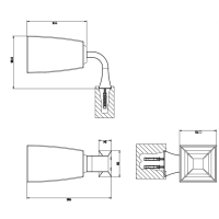 Gessi Mimi Стакан подвесной керамический, цвет: хром/белый