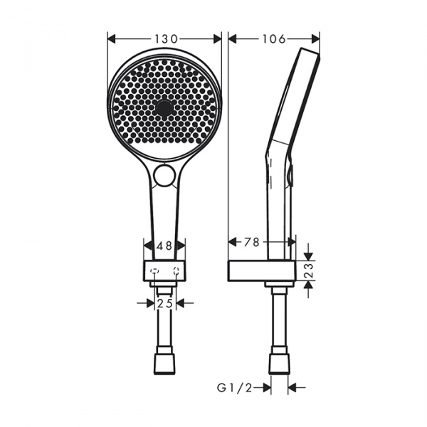 Hansgrohe Rainfinity Душевой набор (ручной душ 130мм, 3jet, держатель, шланг 1600мм), цвет: хром