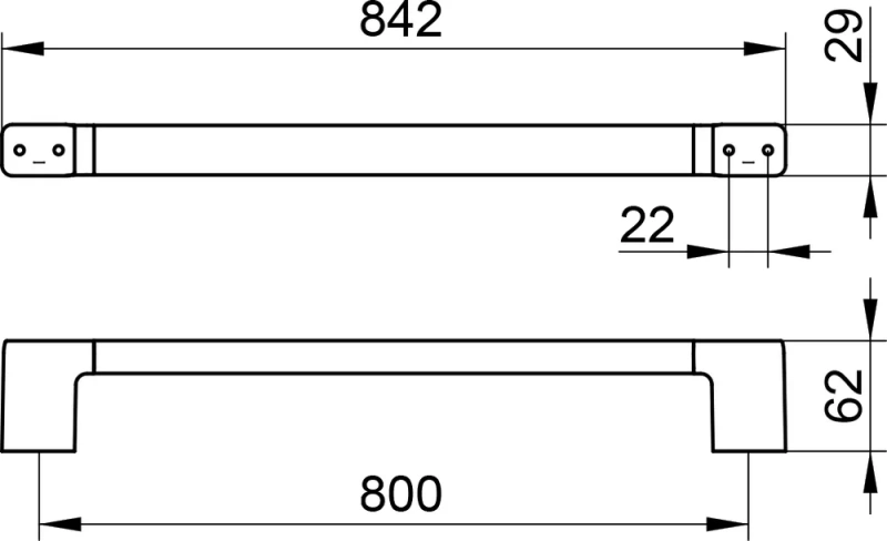 Полотенцедержатель Keuco Collection Moll 12701 010800 хром