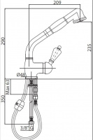 Смеситель для раковины Cezares VINTAGE-LLDM-03/24-Sw на столешницу