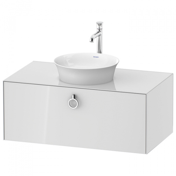 Duravit White Tulip Тумбочка подвесная 40.8x100x55 см, раковина, 1 ящик с ручкой, цвет: белый высокоглянцевый
