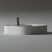 Умывальник чаша накладная прямоугольная Element 550*450*110мм Ceramica Nova белый 