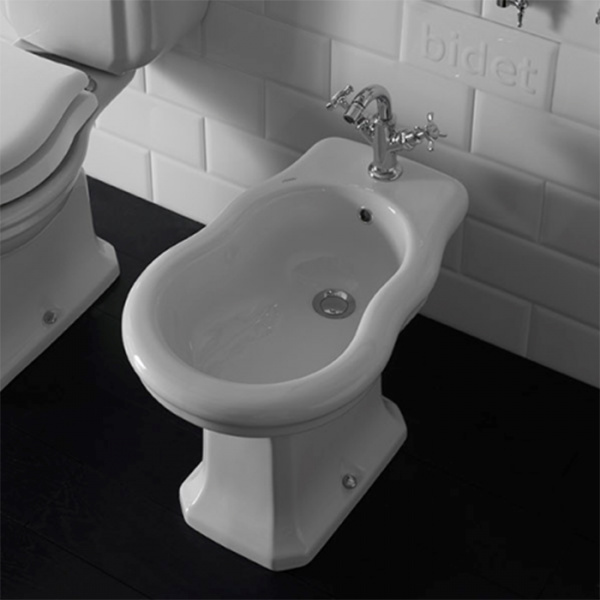 Globo Paestum Биде напольное 56х37см с 1 отв. под смеситель, с комплектом креплений, цвет: белый