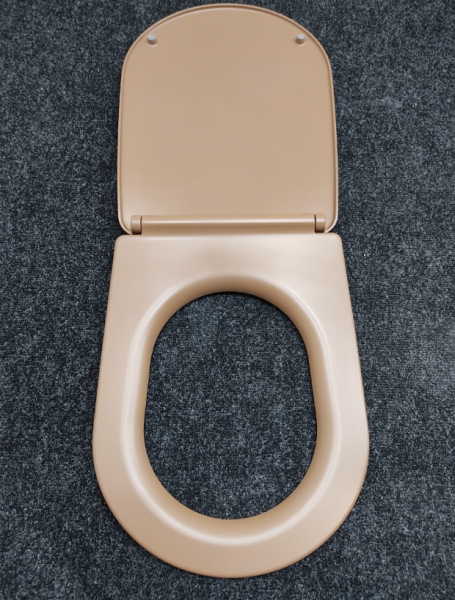 Kerasan Nolita Сиденье для унитаза SLIM быстросъемное, цвет Bruno matt, петли хром