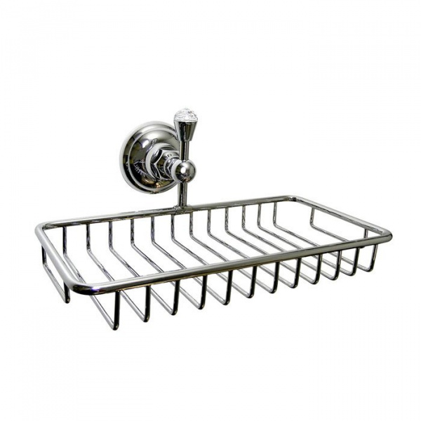 Nicolazzi Classica Lusso Полочка-решетка, украшенная кристаллом, подвесная, цвет: хром