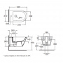 AZZURRA FORMA Биде подвесное  54х37х30,5см , с 1 отв под смеситель, цвет: белый