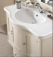 EBAN Virginia Комплект мебели: база под раковину, с раковиной и зеркалом, 103см, Цвет: Pergamon