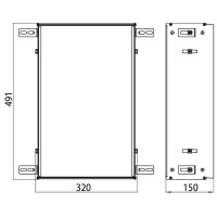 EMCO Asis Монтажная рама 32x49.5см., для встраиваемых модулей 300