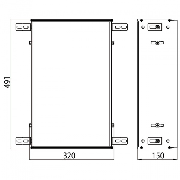 EMCO Asis Монтажная рама 32x49.5см., для встраиваемых модулей 300
