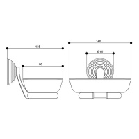Мыльница подвесная Bongio Impero, цвет: хром