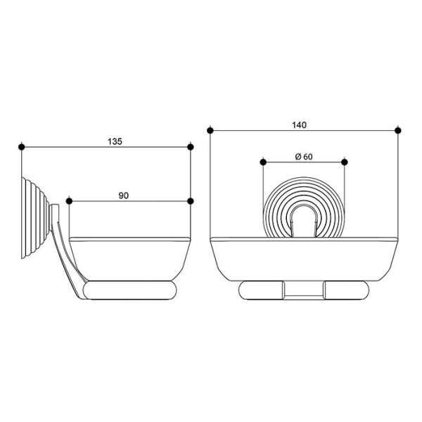 Мыльница подвесная Bongio Impero, цвет: хром
