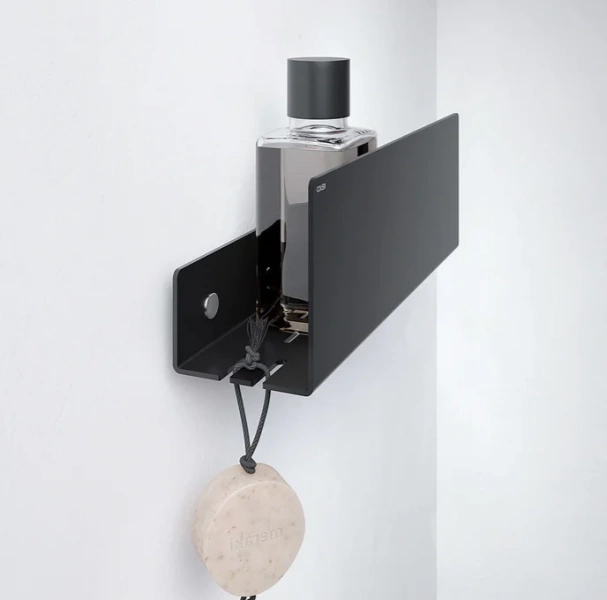 Полка Keuco Universal 24952370000 черная, для душа