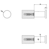 Gessi 316 Крючок подвесной, цвет: шлифованная сталь