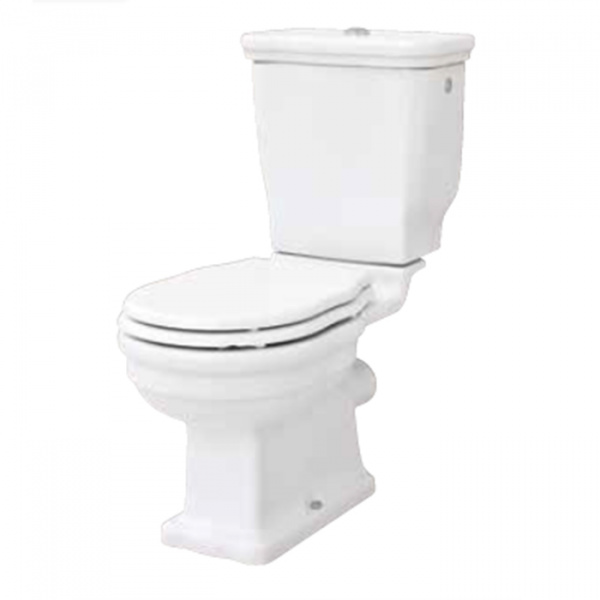 Artceram HERMITAGE унитаз моноблок 71х36см слив в пол с креплением, цвет: белый/золото, сиденье на выбор