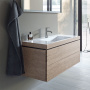DURAVIT L-Cube Тумба C-bonded, с раковиной и фронтом, 80 см цвет: Дуб кашемир