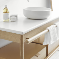 Burgbad Mya Комплект напольной мебели 120x50x79 см, столешница с раковиной белые, цвет: дуб натуральный