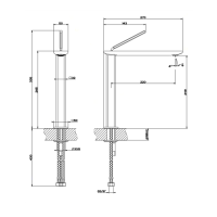Gessi iSpa Смеситель для раковины на 1 отверстие, высокий, цвет: хром