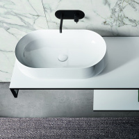 Kerasan Louise Металлическая структура для раковины 140см, подвесная, с полкой, с 1 отв., с полотенцедержателем, цвет: белый матовый