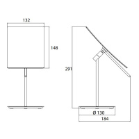 EMCO Pure Зеркало косметическое, 148x132мм, настольн., 3x кратное увеличение, цвет: хром