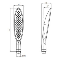 Carlo Frattini Wellness Ручной душ, цвет: хром
