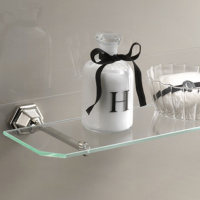 Devon&Devon Jubilee Полочка стеклянная, подвесной, цвет: никель блестящий