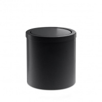 Decor Walther DW 125 Корзина для бумаги 20xh21см, с крышкой, напольная, цвет: черный матовый