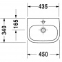 Duravit D-Code Раковина 45х34 см, 1 отв., медицинская, цвет: белый