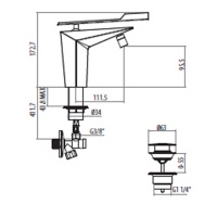 Gattoni Fly Смеситель для биде  однорычажный, цвет: хром