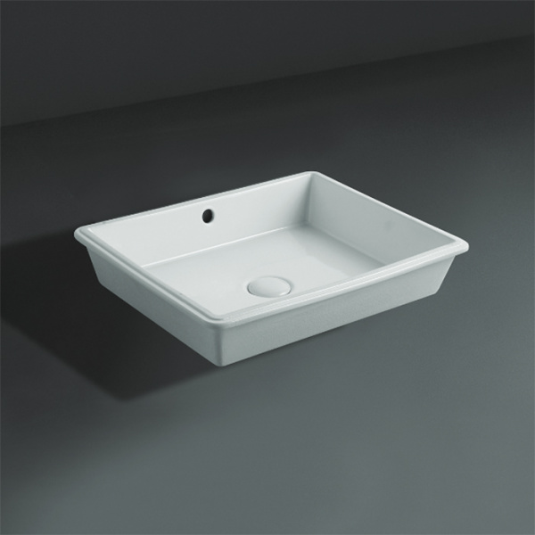 SIMAS Lavabi d'arredo Раковина 48х37 см, без отв., встраиваемая под столешницу, с переливом, цвет: белый