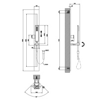 Gessi Eleganza Душевая стойка с ручным душем, цвет: Finox