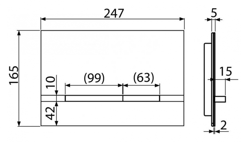 Кнопка управления, белый глянец, арт.STRIPE-WHITE