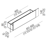 Agape Sen Полочка подвесная, цвет: черный