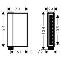 Axor One Ручной душ 2jet, цвет: черный матовый